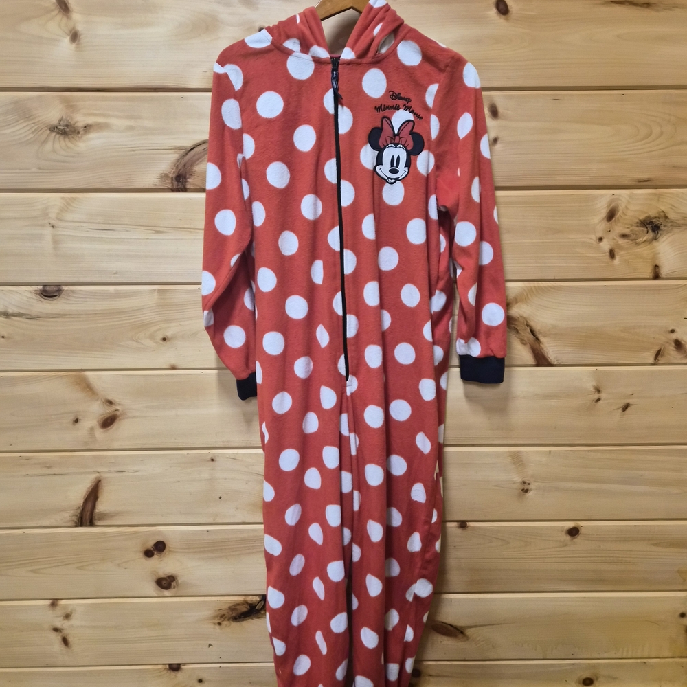 Disney Minnie Mouse Polka Dot Red and White Hooded Jumpsuit